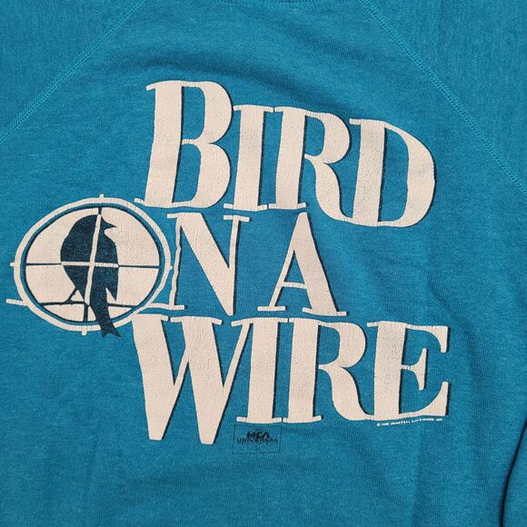 Vintage Movie Raglan Sweatshirt Womens Large 21x21 Blue Boxy - Picture 10 of 15